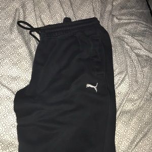 Black puma joggers
